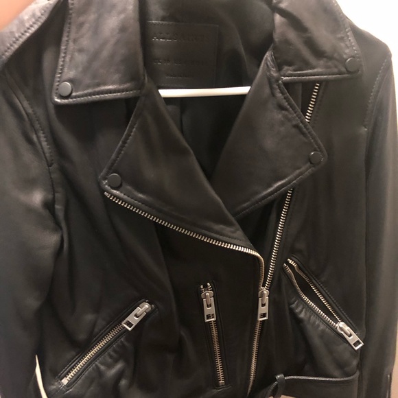 Allsaints Balfern Leather Biker Jacket - Picture 3 of 4